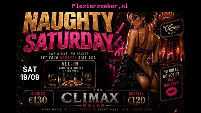 Zat 19/09 *naughty Saturday * 20.00u tot 03.00u