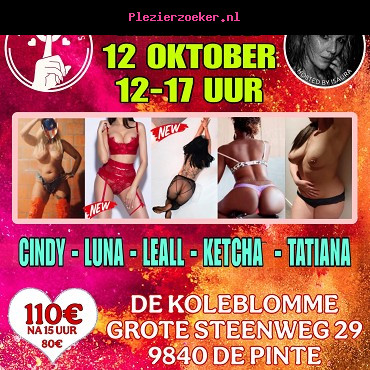 Maandag 12 Oktober / De Pinte / 12 tot 17 Uur