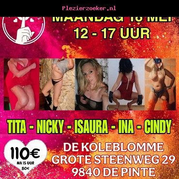 Maandag 18 Mei / De Pinte / 12 tot 17 Uur