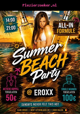 Sunday Hot Summer Beach Party, Mannen Toegelaten.