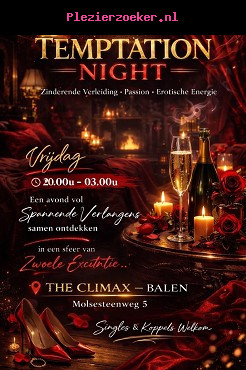 Vrijd 12/06 Temptation Night!! 20u / 03u