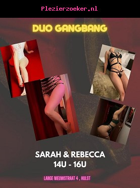 Maandag 02/11 van 14u tot 16u Duo Gangbang met Rebecca en Sara