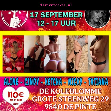 Donderdag 17 September / De Pinte / 12 tot 17 Uur