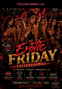 Vrijd 31/07 Erotic Friday!! 20u tot 03u