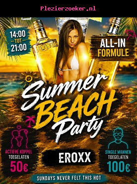 Sunday Hot Summer Beach Party, Mannen Toegelaten.