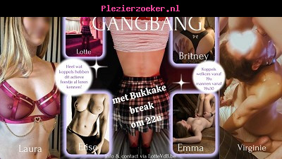 Lotte Vdb Gangbang + Bukkake: 6 Vriendinnen + Heel Wat Koppels