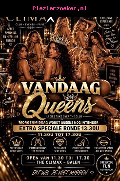 Do 08/10. Gangbang Queens! 11.30u / 17.30u