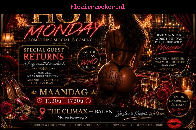 Ma 08/06 * Hot Monday 11.30u tot 17.30u