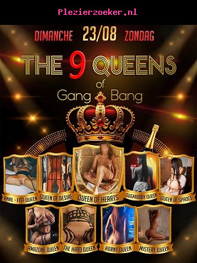 Bunga Bunga & the 9 Queens of GB Zondag 23 Augustus in 2 Be Club van 15 tot 20u