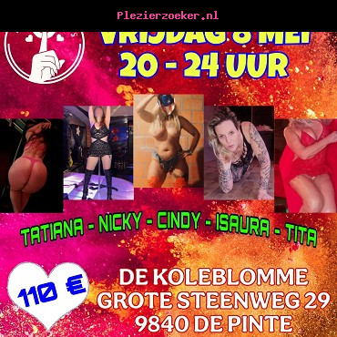 Vrijdag 8 Mei / De Pinte / 20 tot Z4 Uur