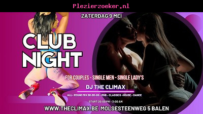 Zat 09/05 ** Club Night **! 20u tot 03u