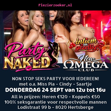 Party Naked! Nudisten Gangbang met Vlaamse Meisjes op Do 24 Sept