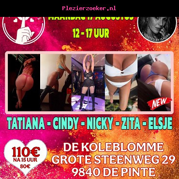 Maandag 17 Augustus / De Pinte / 12 tot 17 Uur