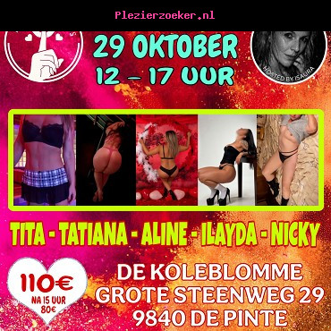 Donderdag 29 Oktober / De Pinte / 12 tot 17 Uur