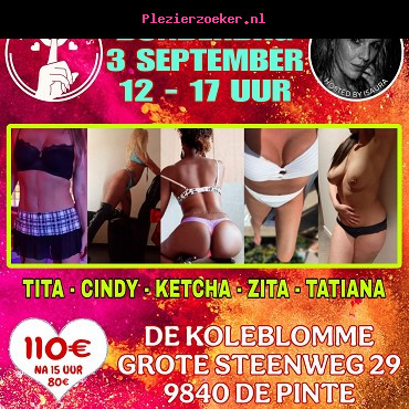 Donderdag 3 September / De Pinte / 12 tot 17 Uur